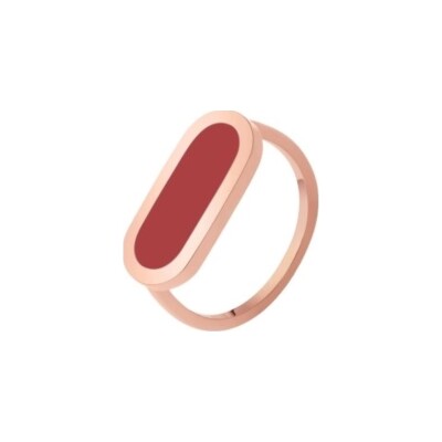 Bague So Shocking Première fois en or rose et céramique rouge
