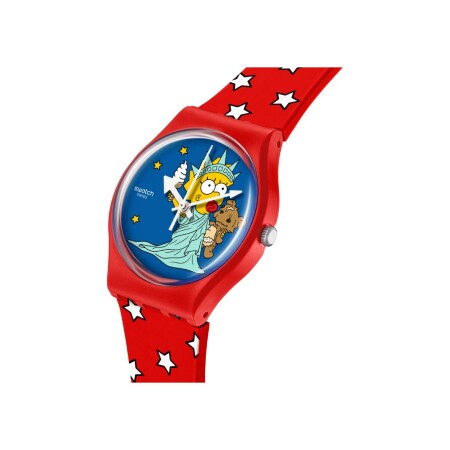 Montre Swatch The Simpsons collection Little Lady Liberty