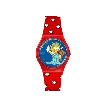 Montre Swatch The Simpsons collection Little Lady Liberty