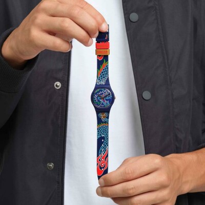 Montre Swatch Year Of The Dragon Dragon In Waves