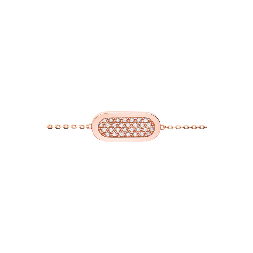 Bracelet chaîne So Shocking Première fois en or rose et diamants 0.32ct