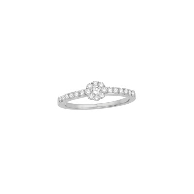 Solitaire en or blanc et diamants de 0.33ct