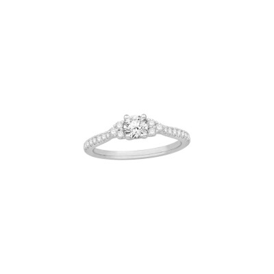 Solitaire en or blanc et diamants de 0.49ct