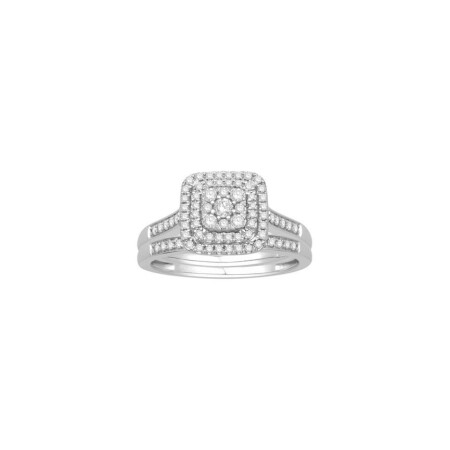 Solitaire en or blanc et diamants de 0.38ct