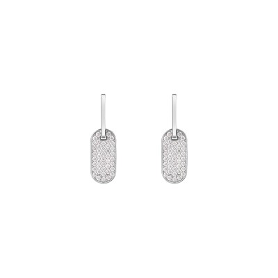 Boucles d'oreilles So Shocking Singulière en or blanc et diamants 0.74ct