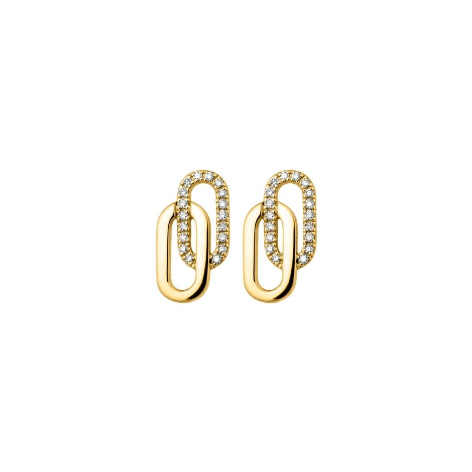 Boucles d'oreilles So Shocking Tandem en or jaune et diamants