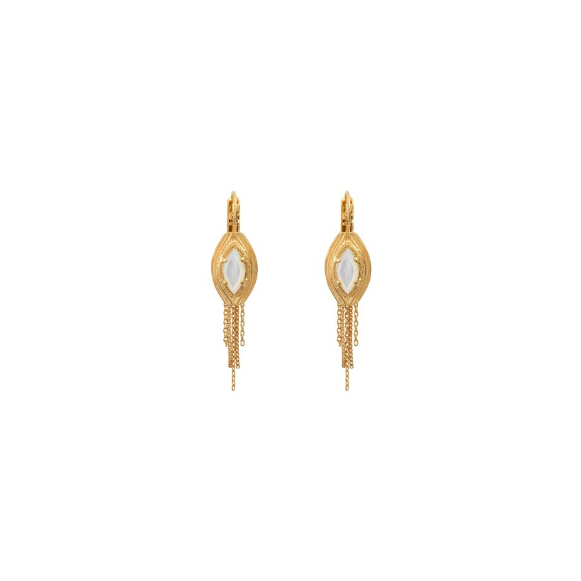 Boucles d'oreilles pendantes Satellite en métal doré à l'or jaune 14ct