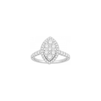 Solitaire en or blanc et diamants de 1.00ct