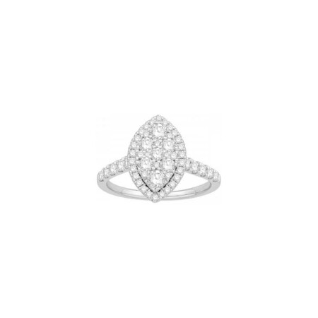 Solitaire en or blanc et diamants de 1.00ct