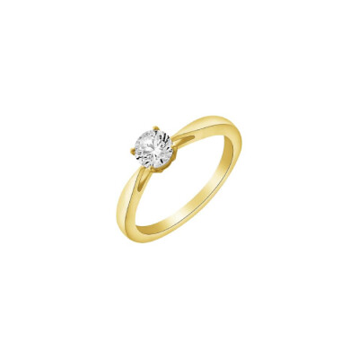 Solitaire en or jaune et diamants de 0.20ct