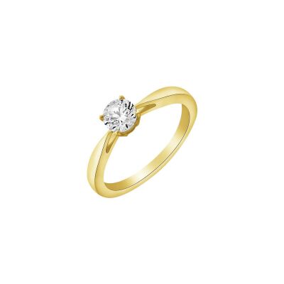 Solitaire en or jaune et diamant de 0.40ct