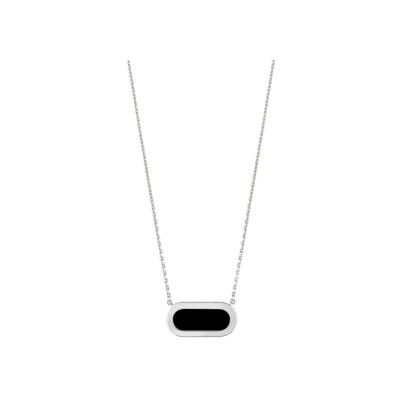 Collier So Shocking Inverso en or blanc, onyx et nacre