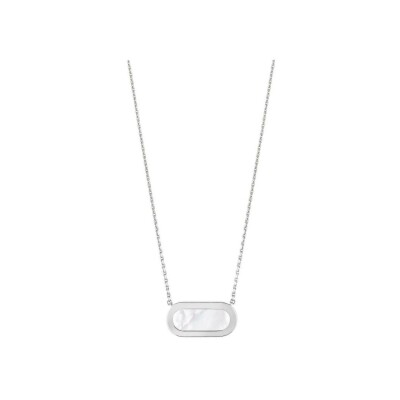 Collier So Shocking Inverso en or blanc, onyx et nacre