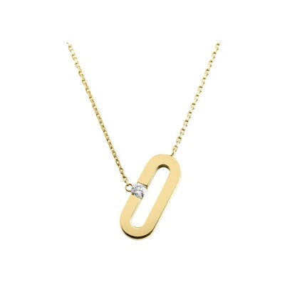 Collier So Shocking Singulière en or jaune et diamant de 0,08ct