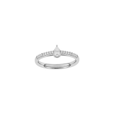 Solitaire en or blanc et diamants 0.50ct