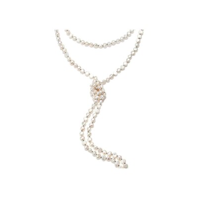 Collier sautoir Ginette NY PEARLS en or blanc