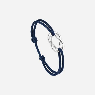 Bracelet sur cordon Le Vent à la Française Nœud en plaqué argent, 22mm