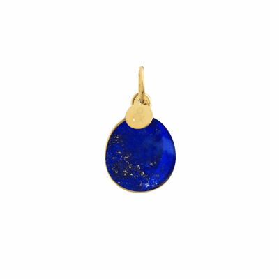 Médaille min&ral Joaillerie Bestouan en or jaune et lapis lazuli