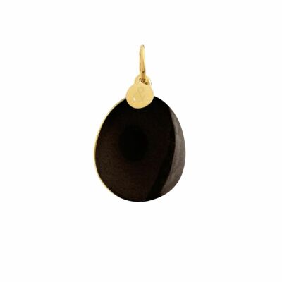 Médaille min&ral Joaillerie Bestouan en or jaune et onyx