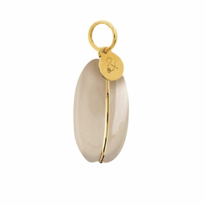 Médaille min&ral Joaillerie Bestouan en or jaune et pierre de lune