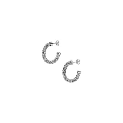 Boucles d'oreilles créoles Desmos Spring en argent