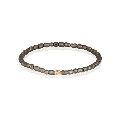 Bracelet Mano J en titane et or rouge