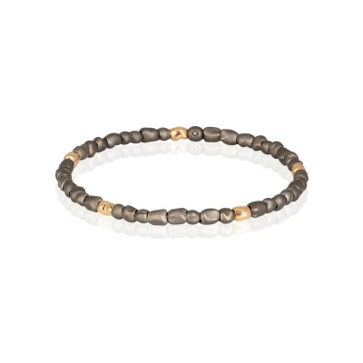 Bracelet Mano J en titane et or rouge