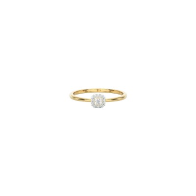 Bague en or jaune et diamants 0,029ct