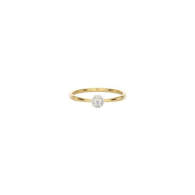 Bague en or jaune et diamants 0,029ct