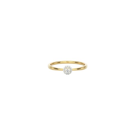 Bague en or jaune et diamants 0,029ct