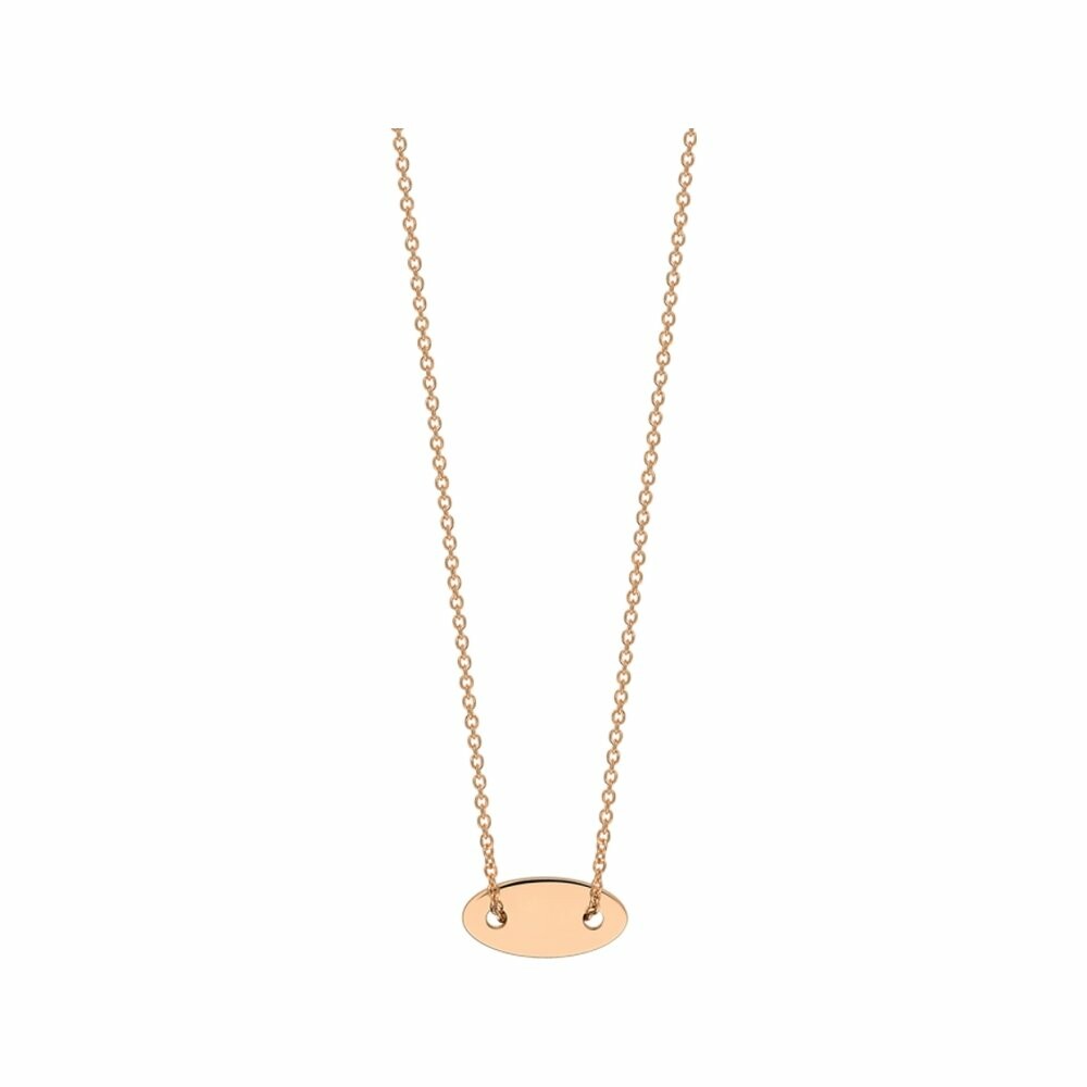 Collier Ginette NY ELLIPSES & SEQUINS en or rose