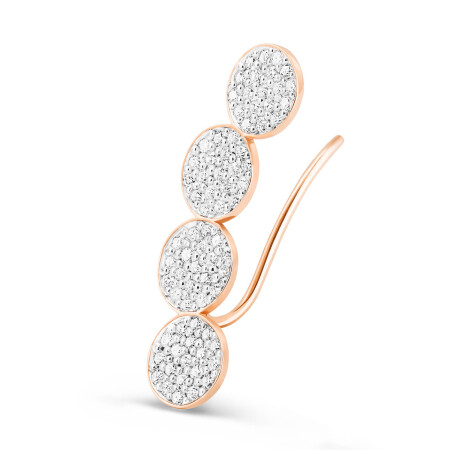 GINETTE NY MINI EVER solo right arc earring, rose gold, diamonds