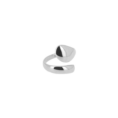 Bague Zag en acier, taille ajustable