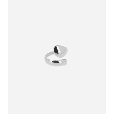 Bague Zag en acier, taille ajustable