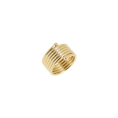 Bague Zag en acier doré, taille M