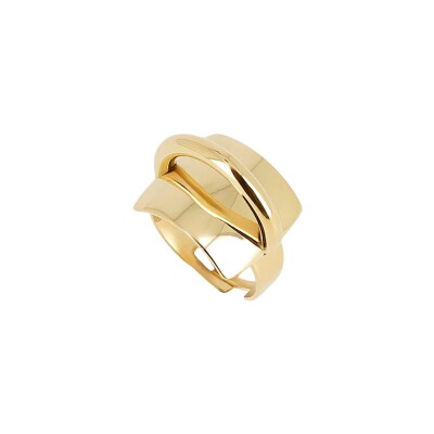 Bague Zag Seton  en acier doré