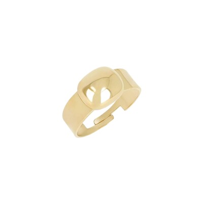 Bague Zag Bernie  en acier doré