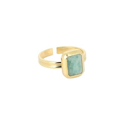 Bague Zag Omonia  en acier doré