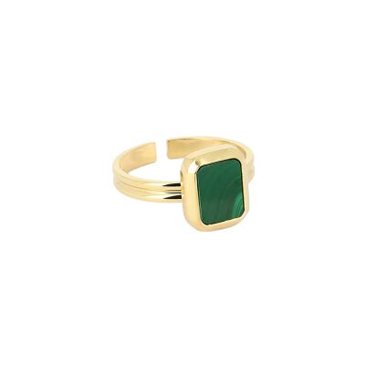 Bague Zag Omonia  en acier doré