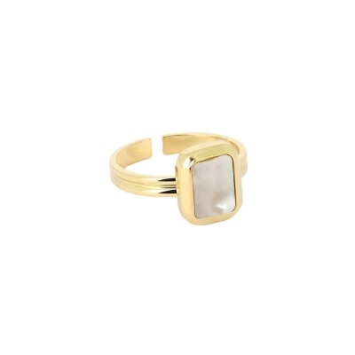 Bague Zag Omonia en acier doré