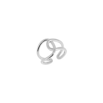 Bague Zag en acier, taille unique ajustable