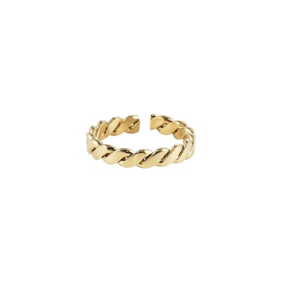 Bague ajustable ZAG Swan en acier doré