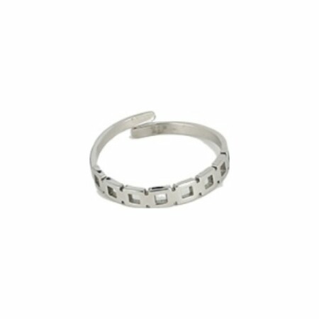 Bague Zag en acier argenté