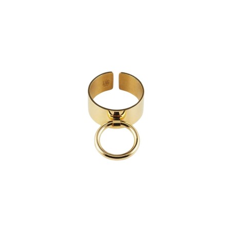 Bague ajustable ZAG Ginza en acier doré