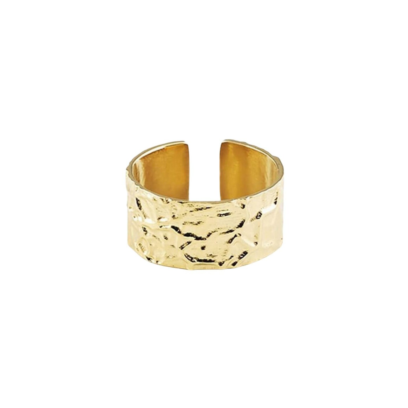 Bague ajustable ZAG Pompei en acier doré