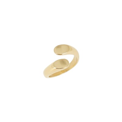 Bague Zag en acier doré, taille XXS