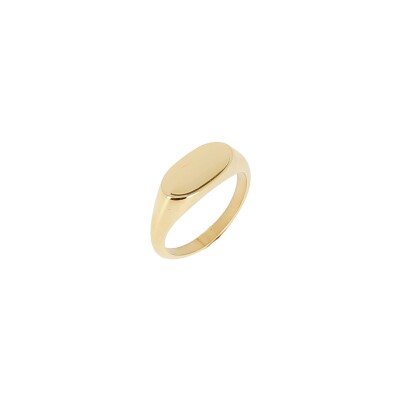 Bague Zag en acier doré, taille XXS