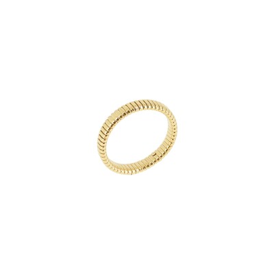 Bague Zag en acier doré, taille XS