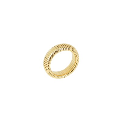 Bague Zag en acier doré, taille S