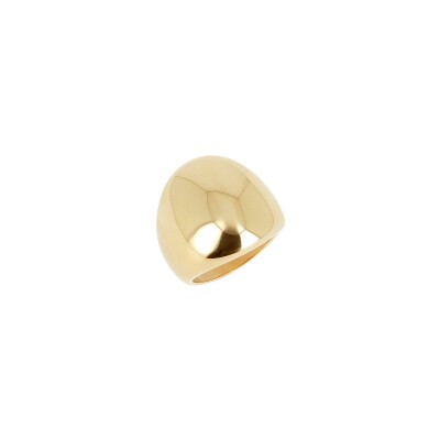 Bague Zag en acier doré, taille M